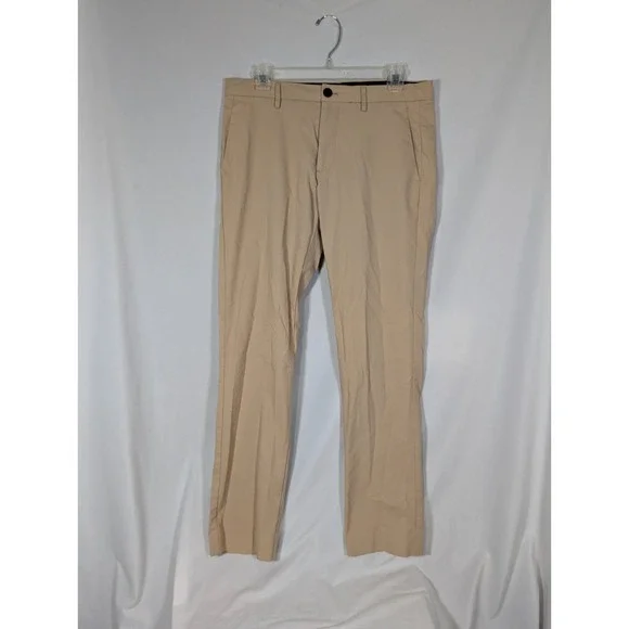 Bonobos 3XDry Tech Pants Mens 30x30 Khaki Tailor Fit Performance Stretch - Picture 1 of 12